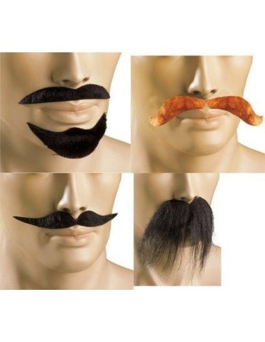 Bigodes sortidos 4 modelos sortidos - de alta qualidade, ideal para carnaval, festas temáticas e eventos especiais.